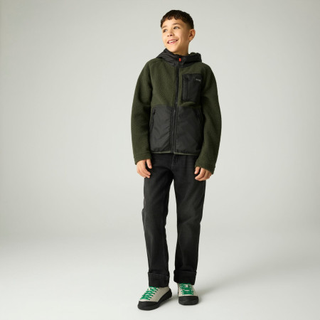 Dětská mikina Regatta Munro Hybrid Jacket DarkKhak/Blk