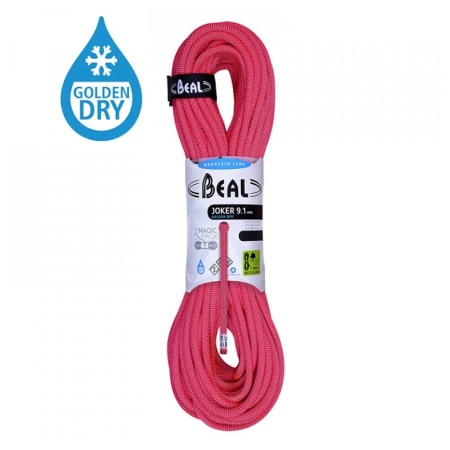 Lezecké lano Beal Joker 9,1 mm (60 m) Golden Dry
