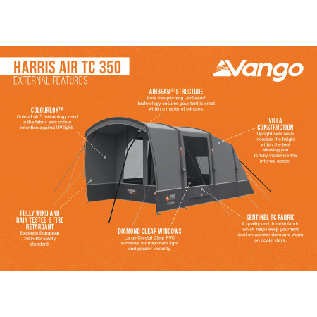 Nafukovací stan Vango Harris Air TC 350