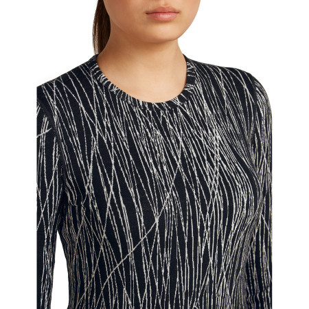 Dámské funkční triko Icebreaker Women Merino 260 Tech Vertex LS Crewe Delta Lines AOP