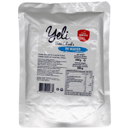 Jídlo na cesty Yeli Tuňák kousky ve vlastní šťávě (300g)