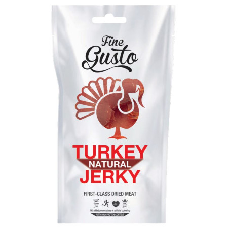 Sušené maso Fine Gusto Krůtí Jerky Natural 100g