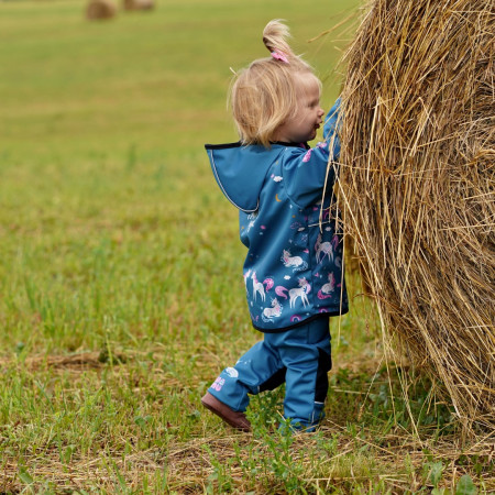 Dětské softshellové kalhoty WAMU Jednorožci