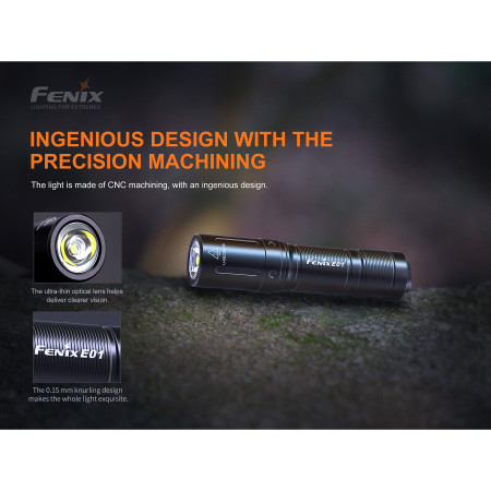Baterka Fenix E01 V2.0 - černá