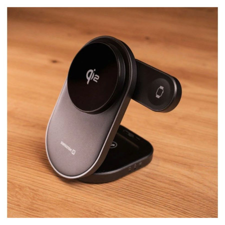 Bezdrátová nabíječka Swissten MagBase 3-in-1