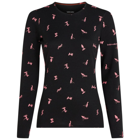 Dámské funkční triko Icebreaker Women Merino 200 Oasis LS Crewe Snow Day