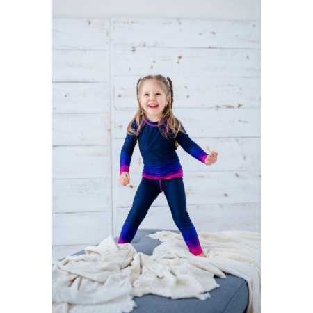 Dětské funkční triko WAMU Mozaika purple