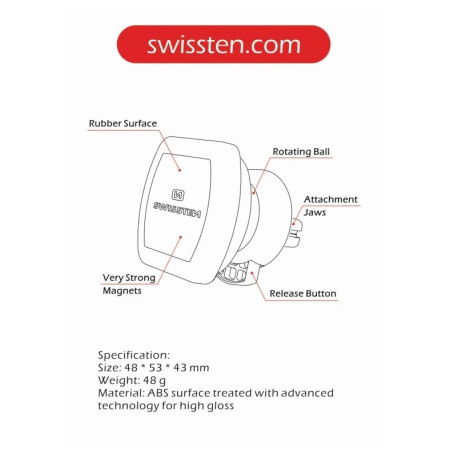 Držák do auta Swissten S-GRIP AV-M3