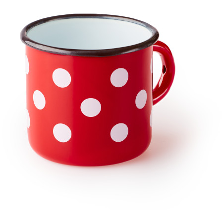 Hrnek Zulu červený s bílými tečkami