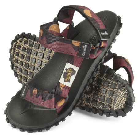Pánské sandály Gumbies Scrambler Burgundy a Orange