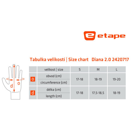 Dámské rukavice Etape Diana 2.0
