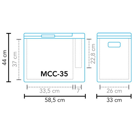 Kompresorová chladnička Mestic Compressor MCC-35 AC/DC