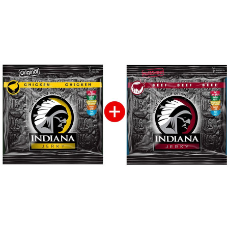 Indiana Jerky Hovězí Hot&Sweet 60g 1+1
