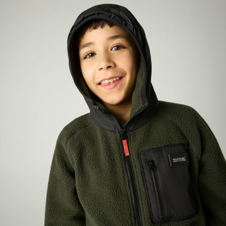 Dětská mikina Regatta Munro Hybrid Jacket DarkKhak/Blk