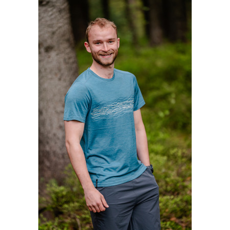 Pánské triko MOOA Merino Lyolite Waves 150 Short