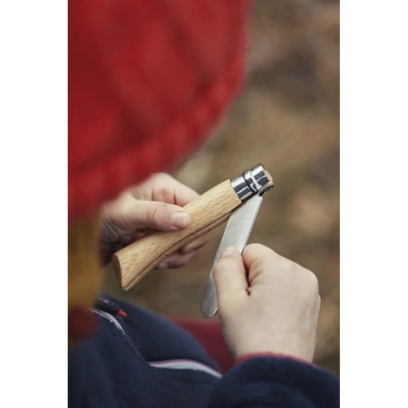 Zavírací nůž Opinel VRI N°07 My first buk + pouzdro na opasek