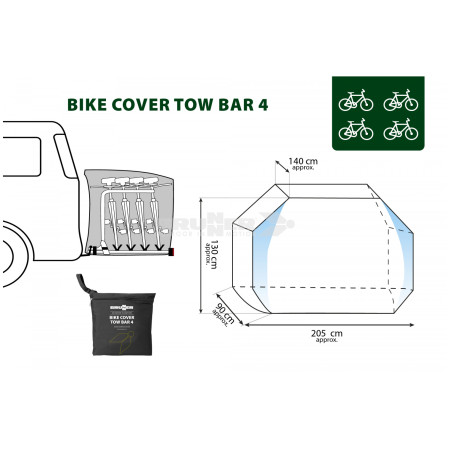 Nepromokavý obal Brunner Bike Cover Tow Bar 3/4