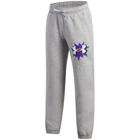 Dětské kalhoty Under Armour UA B Rival FLC Graphics Jgr Mod Gray Light Heather