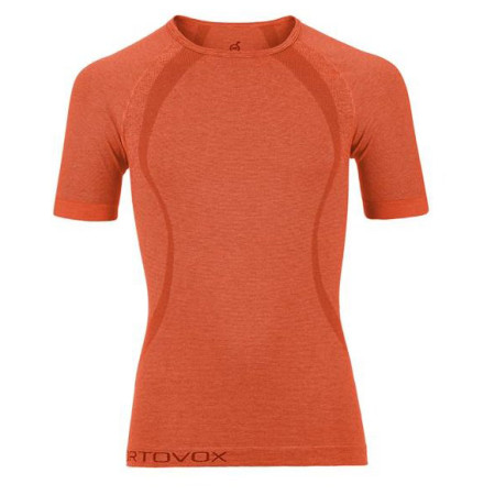 Pánské funkční triko Ortovox Merino Comp. Cool kr. r.-oranžové