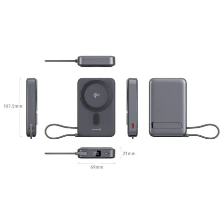 Powerbanka Swissten 10000 mAh Qi2 MagSafe power bank