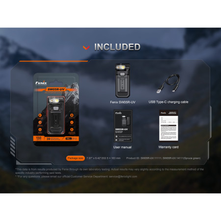 Kapesní baterka Fenix SW05R-UV