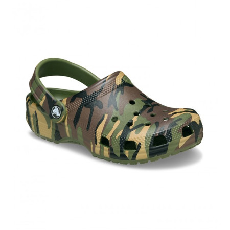 Dětské pantofle Crocs Classic Camouflage Clog Army Green/Multi