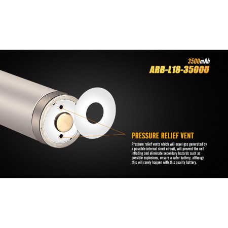 Dobíjecí baterie Fenix 18650 3500 mAh USB Li-ion