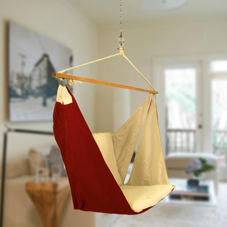 Závěsné houpací křeslo Hamaka Butterfly červené