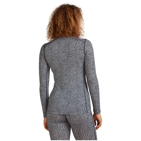 Dámské funkční triko Icebreaker Women Merino 200 Oasis LS Crewe Flock Forms AOP