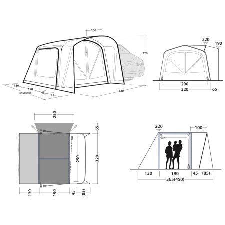 Předstan Outwell Jones M PowerAir