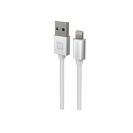 Nabíjecí a datový kabel Swissten Textile USB / Lightning 1,2 m