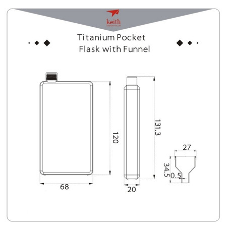 Placatka Keith Titanium Jug 120 ml