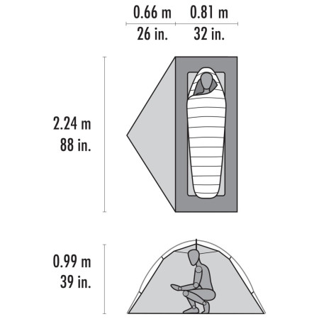 Ultralehký stan MSR Hubba Hubba HD 1P