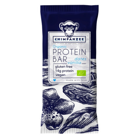 Tyčinka Chimpanzee Organic Protein Bar Dates - Vanilla