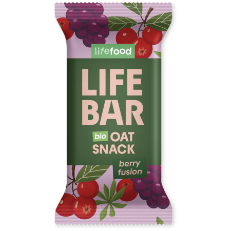Tyčinka Lifefood Lifebar Oat Snack ovocný BIO 40 g