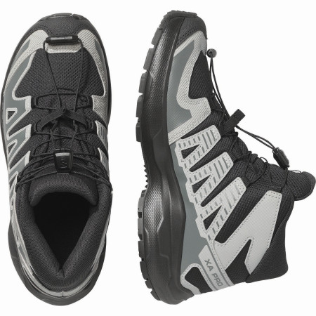 Dětské boty Salomon Xa Pro Mid Wp J Black-Sedona Sage-Wrought Iron