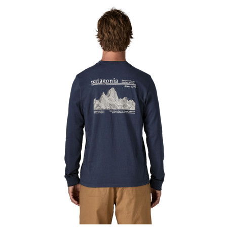 Pánské triko Patagonia M's L/S MW Hut Tripper Skyline T-Shirt