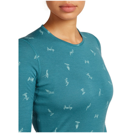 Dámské funkční triko Icebreaker Women Merino 200 Oasis LS Crewe Snow Day