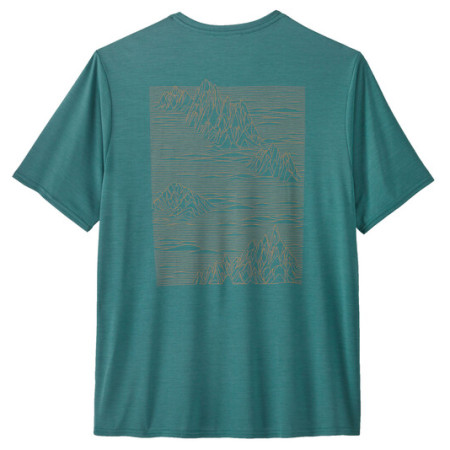 4camping.cz - Pánské triko Patagonia M's Cap Cool Daily Graphic Shirt - L / modrá/zelená