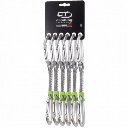 Sada expresek Climbing Technology Lime set 12 cm DY 6 ks silver