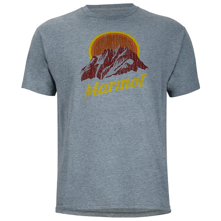 Pánské triko Marmot Pikes Peak Tee SS-ash heather