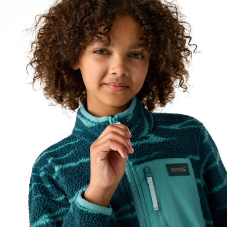 Dětská funkční mikina Regatta Junior Frankie Warm Fleece Mediterranea Zebra