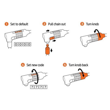 Zámek na kolo AXA Chain Absolute C5 - 90 Code