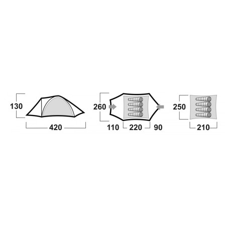 Turistický stan Husky Baron 4