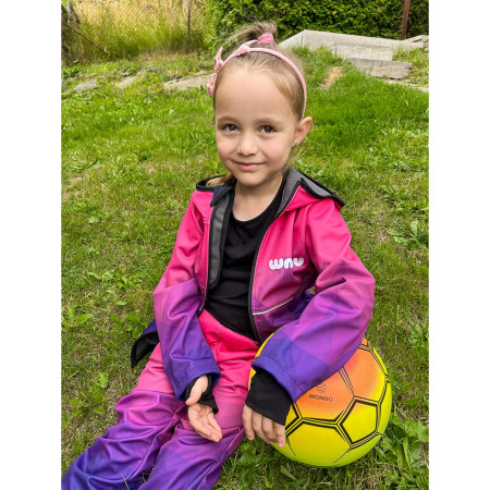 Dětská softshellová bunda WAMU Mozaika purple