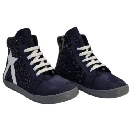 Dětské barefoot boty beBare 3485SA Navy