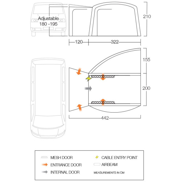 Předstan Vango Magra VW