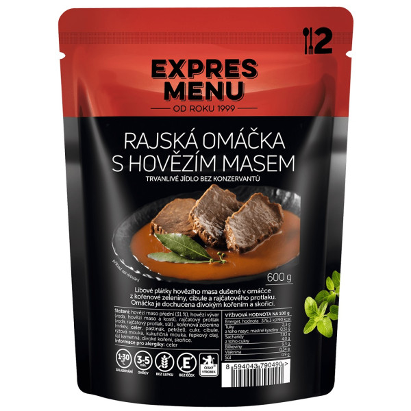 Jídlo Expres menu Rajská s hovězím masem 600g