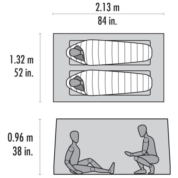 Přístřešek MSR Thru-Hiker Mesh House 2 V2