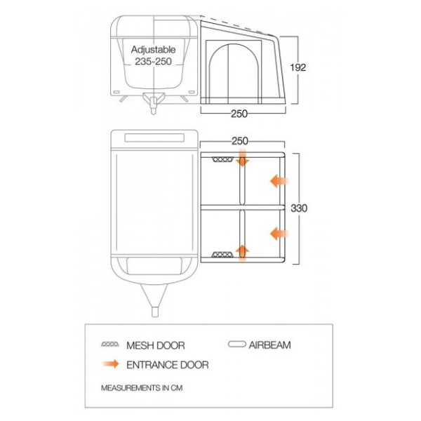 Předstan Vango Balletto Air 330 Elements ProShield